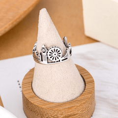 Castle Shaped Opening Ring for Men and Women