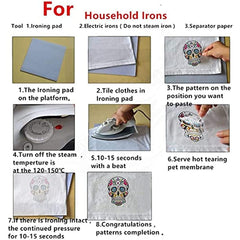 2pc Owl Iron on Heat Transfer Sticker for DIY Clothing T Shirt Mask Backpack