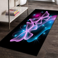 Soft 3D Butterfly Runner Rug Memory Foam Mat Non Slip Absorbent 40X60 50X80