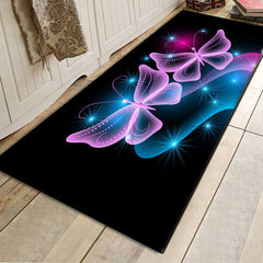 Soft 3D Butterfly Runner Rug Memory Foam Mat Non Slip Absorbent 40X60 50X80