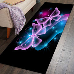 Soft 3D Butterfly Runner Rug Memory Foam Mat Non Slip Absorbent 40X60 50X80