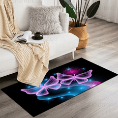 Soft 3D Butterfly Runner Rug Memory Foam Mat Non Slip Absorbent 40X60 50X80