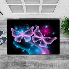 Soft 3D Butterfly Runner Rug Memory Foam Mat Non Slip Absorbent 40X60 50X80
