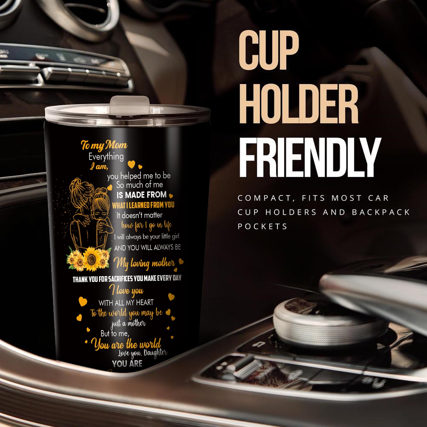 20 oz Stainless Steel Tumbler with Lid - Ideal Gift for Mom