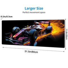 F1 Racing Series Red Car Mouse Pad Non-slip Rubber Keyboard Pad