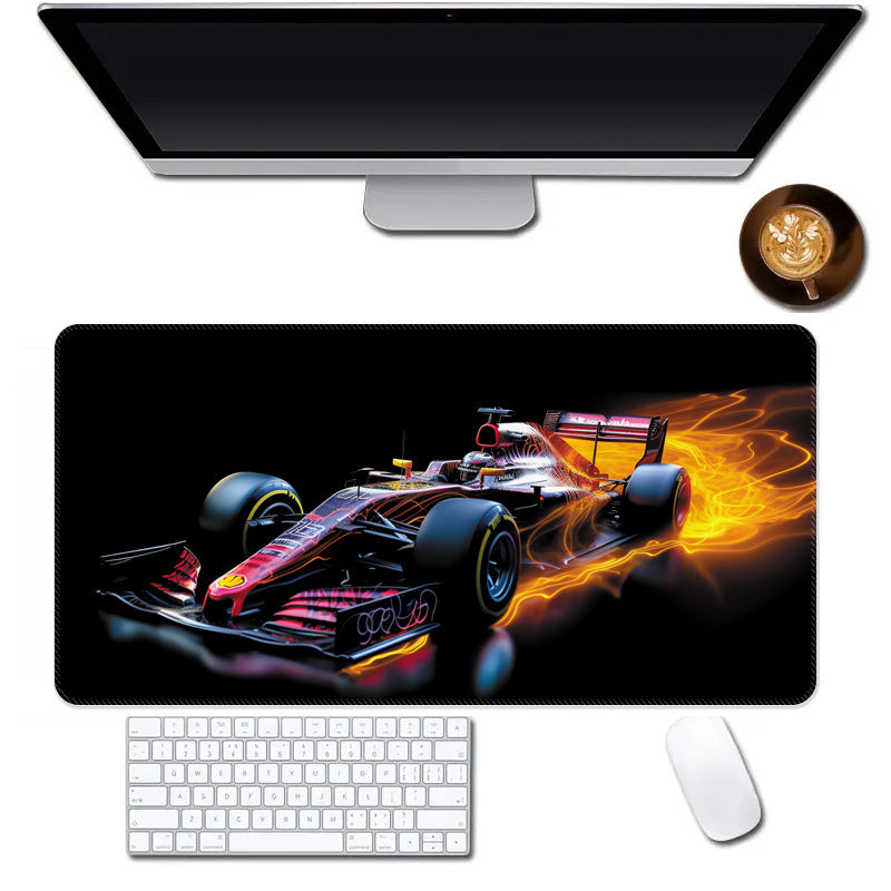 F1 Racing Series Red Car Mouse Pad Non-slip Rubber Keyboard Pad
