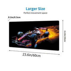 F1 Racing Series Red Car Mouse Pad Non-slip Rubber Keyboard Pad