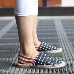 Men's Stars & Stripe Canvas Slip-On Shoes for Walking
