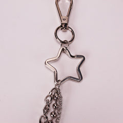 Moon Star Rivets Skull Keychain Punk Rock Goth Waist Belt Chain