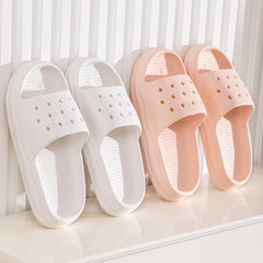 Men's Casual Platform Slides Unisex Hollow Out Slippers