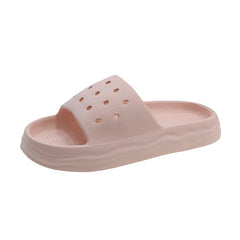 Men's Casual Platform Slides Unisex Hollow Out Slippers