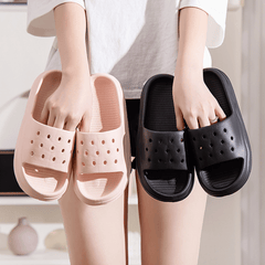 Men's Casual Platform Slides Unisex Hollow Out Slippers