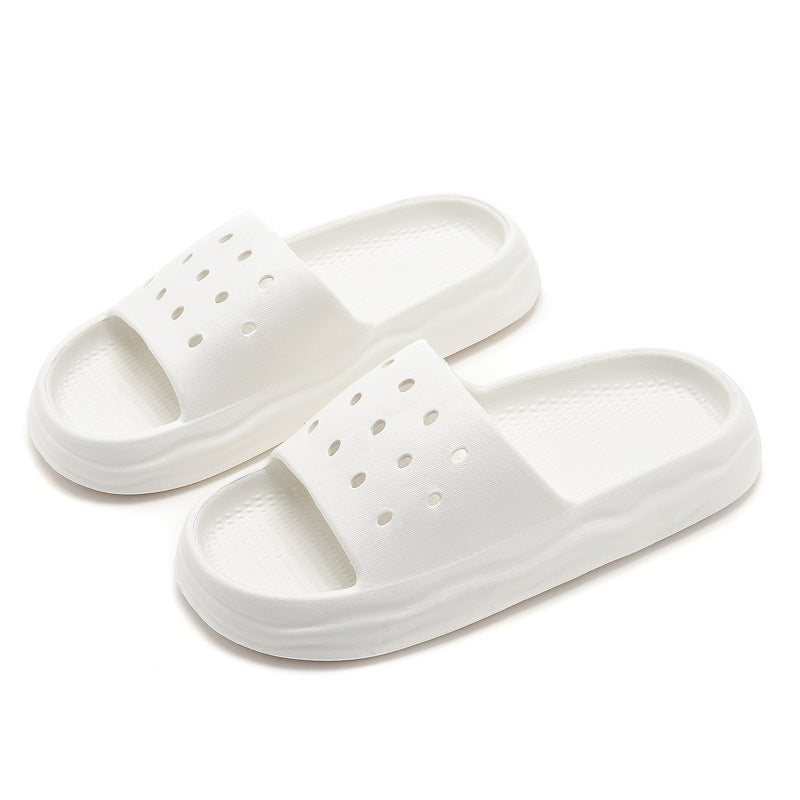 Men's Casual Platform Slides Unisex Hollow Out Slippers