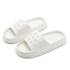 Men's Casual Platform Slides Unisex Hollow Out Slippers