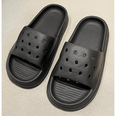 Men's Casual Platform Slides Unisex Hollow Out Slippers
