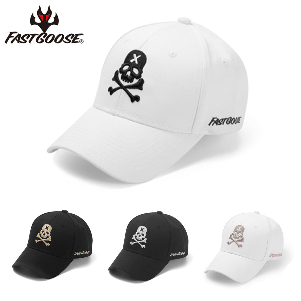 FASTGOOSE Baseball Cap Cotton Skull Embroidered Outdoor Sports Hip Hop Hat