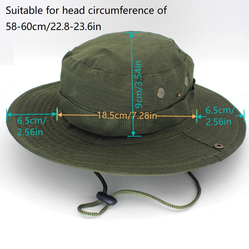 Unisex Washed Boonie Hat Lightweight UV Protection Bucket Hat