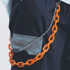 Multicolor Acrylic Heart Pants Trousers Chain Hip Hop Resin Chain Keychain