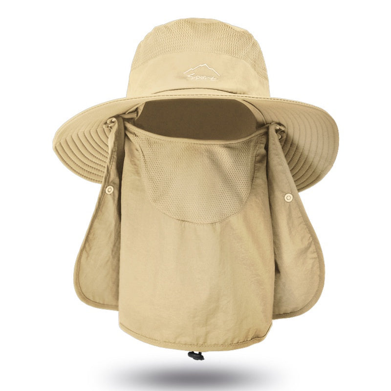 Mesh Bucket Hat Summer Quick-drying Sun Mask Hat