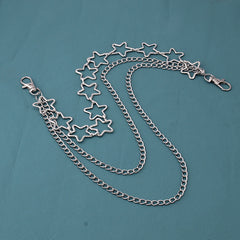 Multilayer Metal Chains Trousers Hipster Pant Jean Keychain Ring Clip