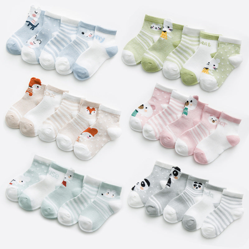 Baby Girls Cotton Mesh Ankle Socks 0-2 Years