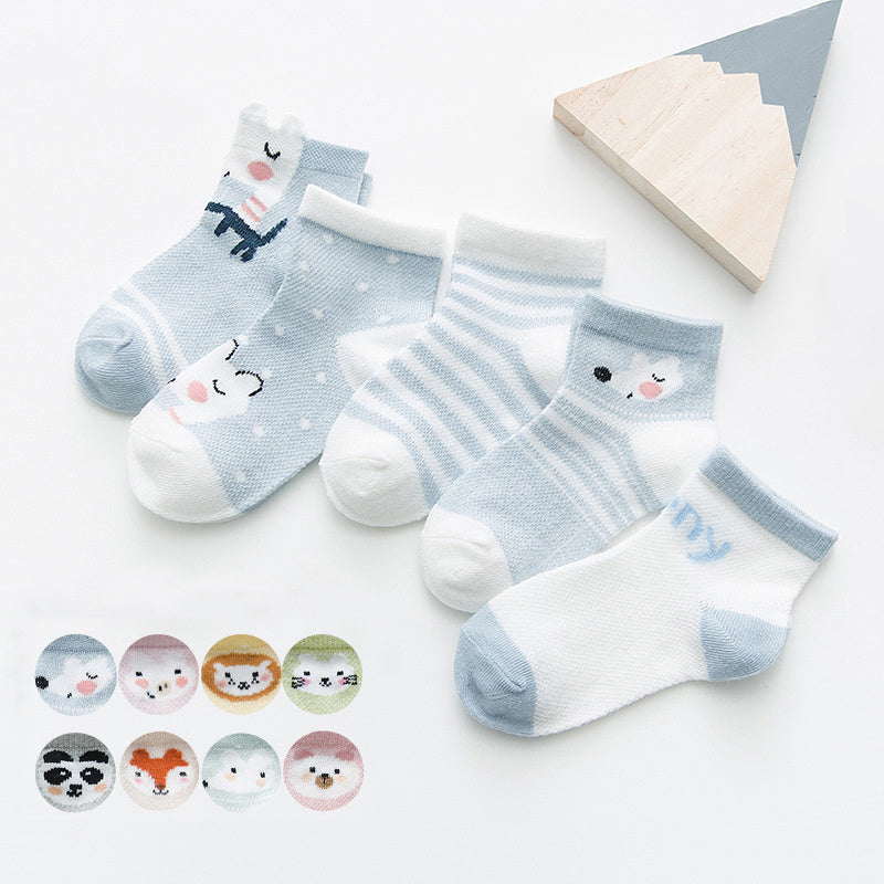 Baby Girls Cotton Mesh Ankle Socks 0-2 Years