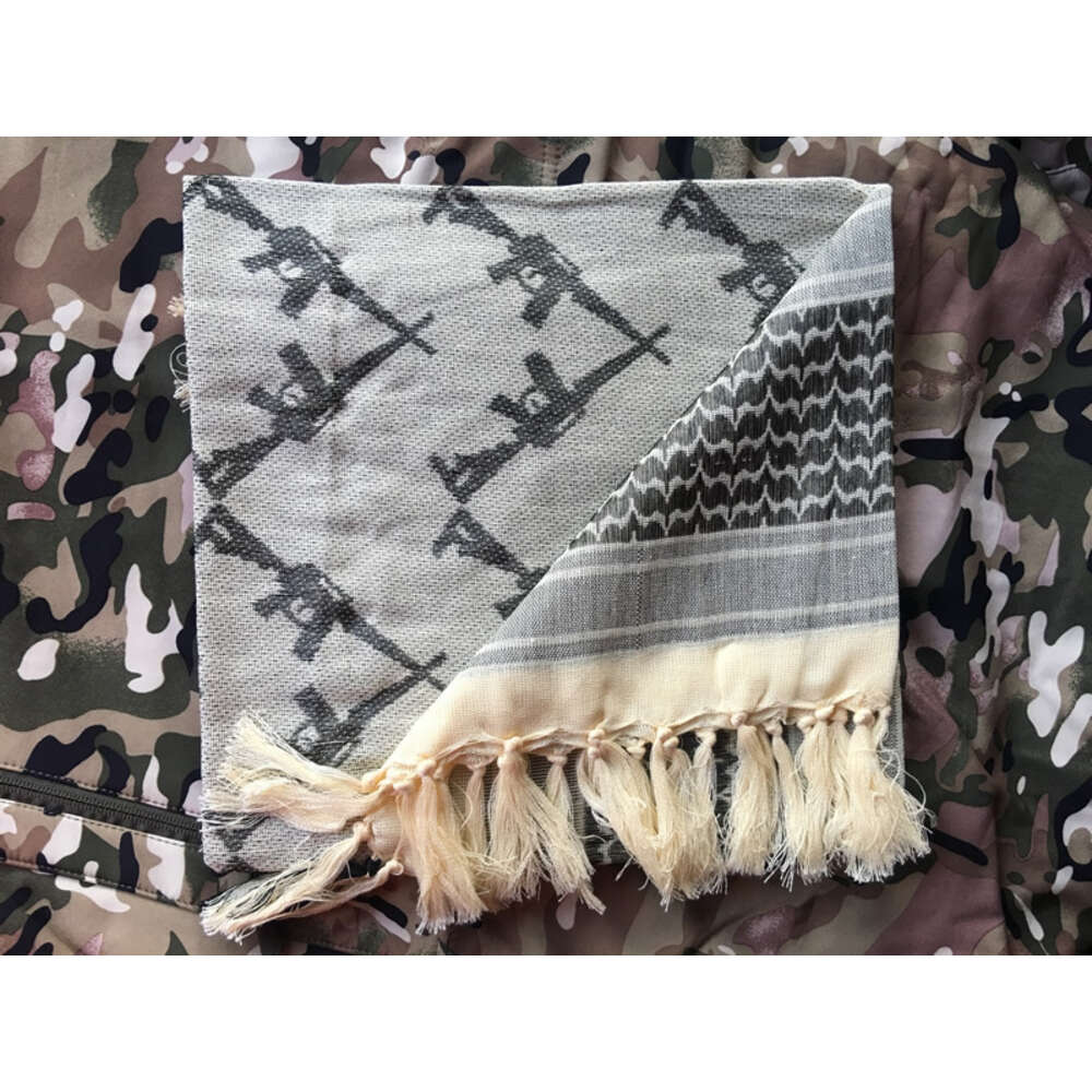 100% Pure Thick Muslin Hijab Tactical Desert Arab Scarf Men's Winter