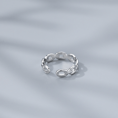 925 Silver Chain Open Ring & Fashion Jewelry for Women Girls