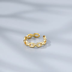 925 Silver Chain Open Ring & Fashion Jewelry for Women Girls
