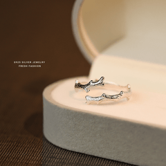 S925 Sterling Silver Dead Branch Open Ring For Girls