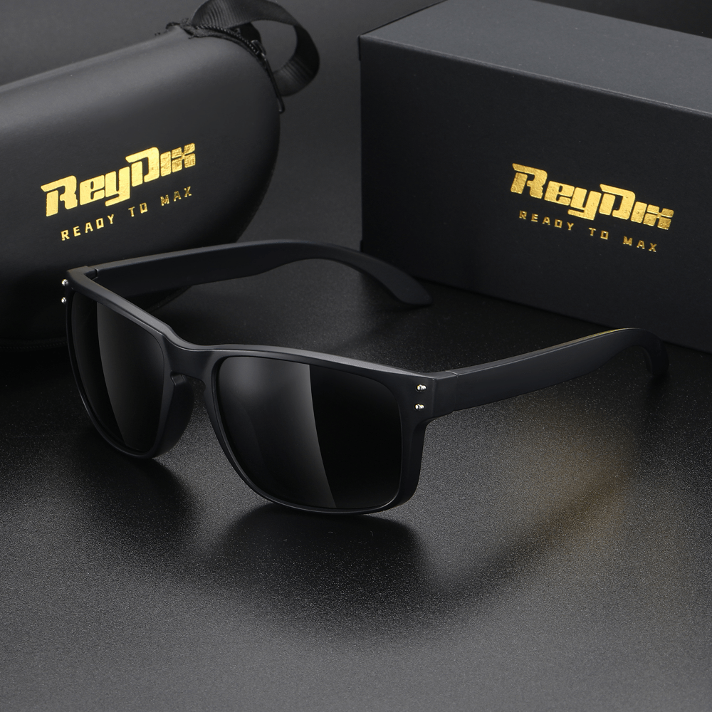 ReyDix Polarized TR90 Sports Sunglasses Square Frame