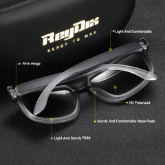 ReyDix Polarized TR90 Sports Sunglasses Square Frame