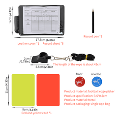 Soccer Referee Kit w/ Cards, Pencil & Whistles - Essential Officiating Gear