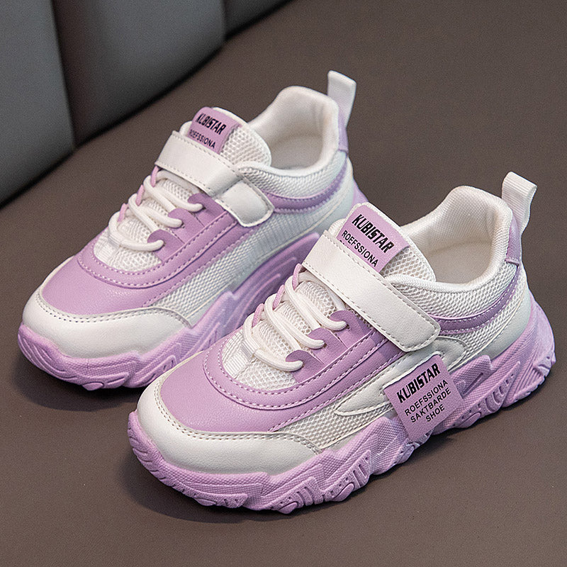 Kids Mesh Sneakers with Hook and Loop Fastener