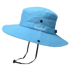 Breathable Drawstring Sun Hat UV Protection Boonie Hat