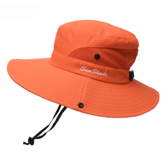 Breathable Drawstring Sun Hat UV Protection Boonie Hat