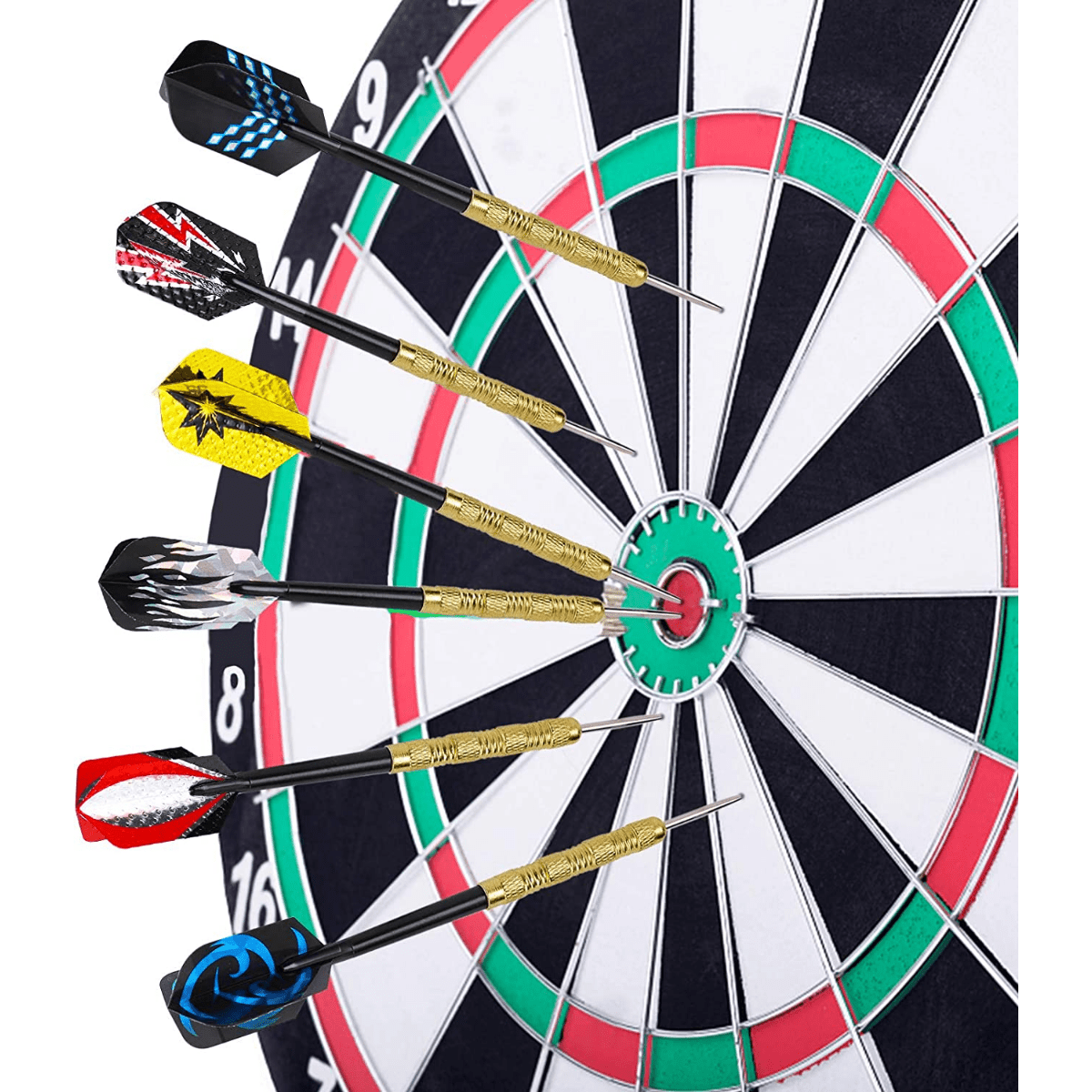 18pcs Steel Tip Darts for Dartboard Play