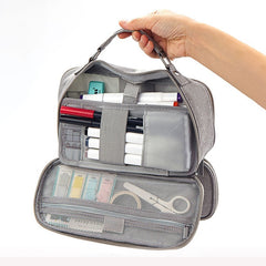 Large Capacity Stationery Storage Bag Multifunctional Canvas Pencil Case