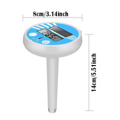 Solar Powered LCD Floating Thermometer for Pools