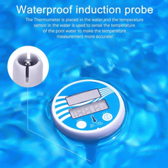 Solar Powered LCD Floating Thermometer for Pools