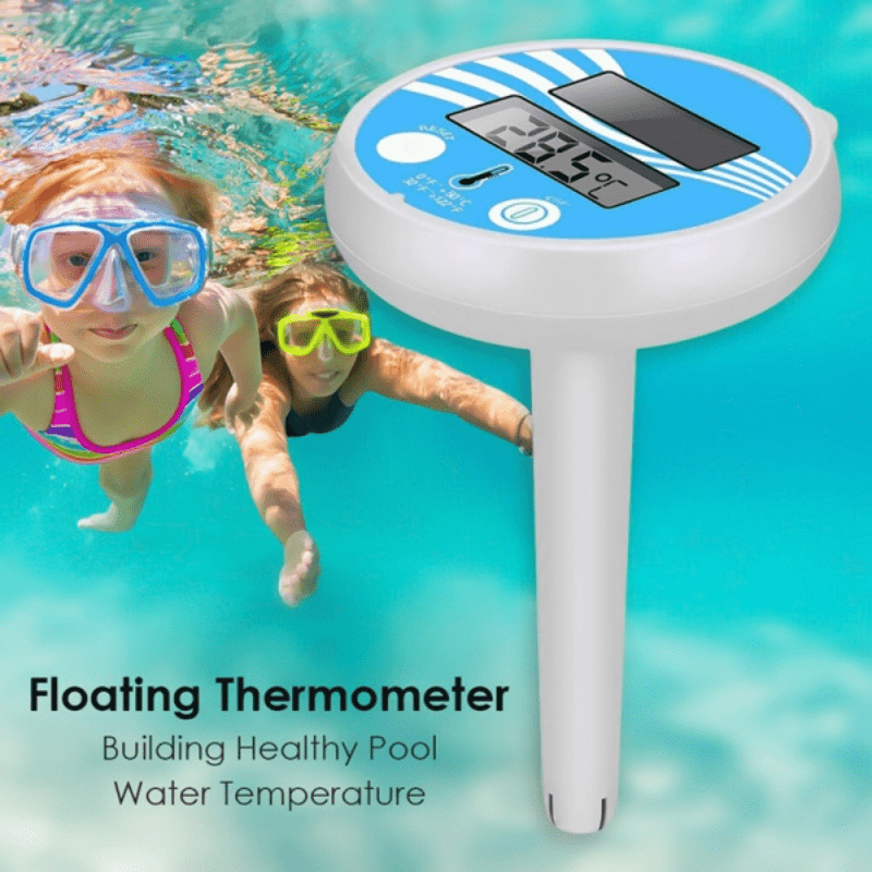 Solar Powered LCD Floating Thermometer for Pools