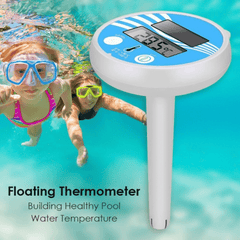 Solar Powered LCD Floating Thermometer for Pools