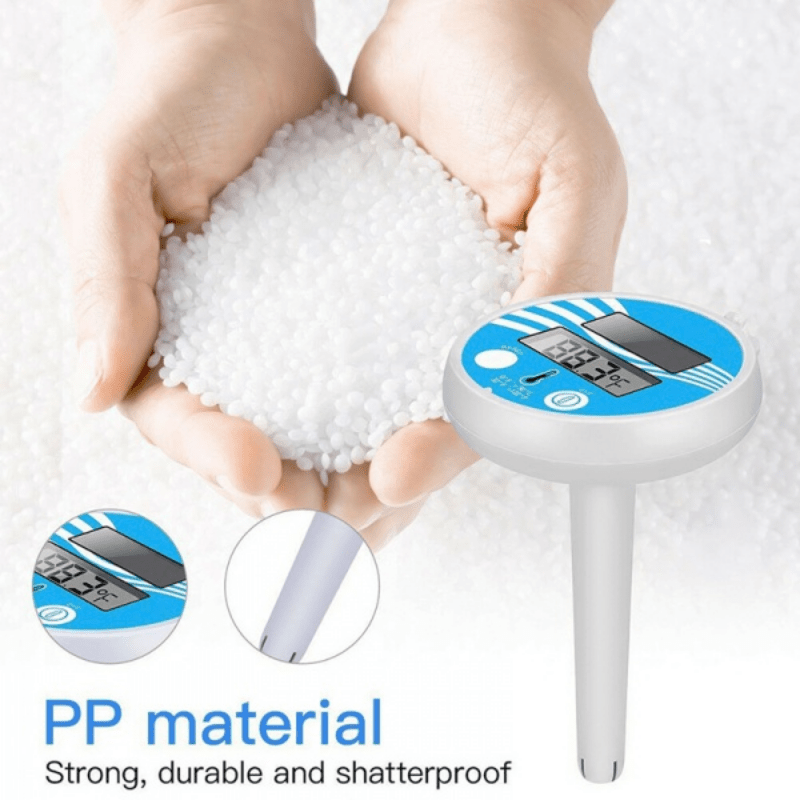 Solar Powered LCD Floating Thermometer for Pools