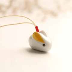Hand painted Rabbit Ceramic Bag Hanging Pendant