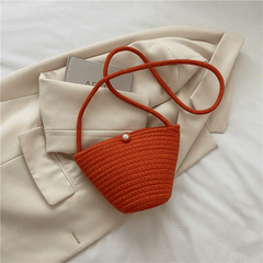Straw Woven Crossbody Bucket Bag Shoulder Bag