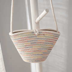Straw Woven Crossbody Bucket Bag Shoulder Bag