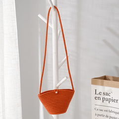 Straw Woven Crossbody Bucket Bag Shoulder Bag