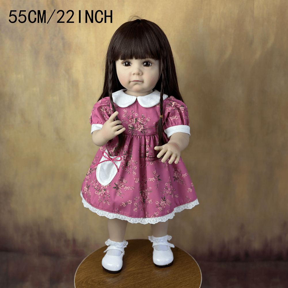 BZDOLL 22 Inch Reborn Girl Doll Soft Vinyl Lifelike Princess Art Bebe Birthday