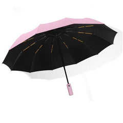 12 Ribs Auto Open Close Umbrella Large Rain or Shine Windproof Sunshade