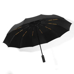 12 Ribs Auto Open Close Umbrella Large Rain or Shine Windproof Sunshade